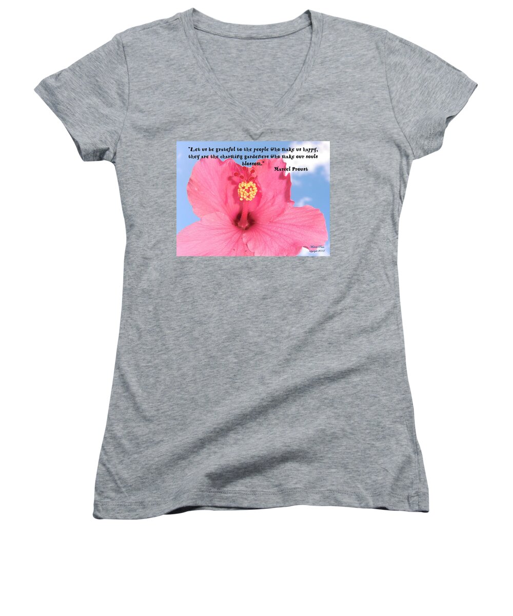 Happiness Women's V-Neck featuring the photograph Choose your Quote Choose your Picture 4 by Michele Penn