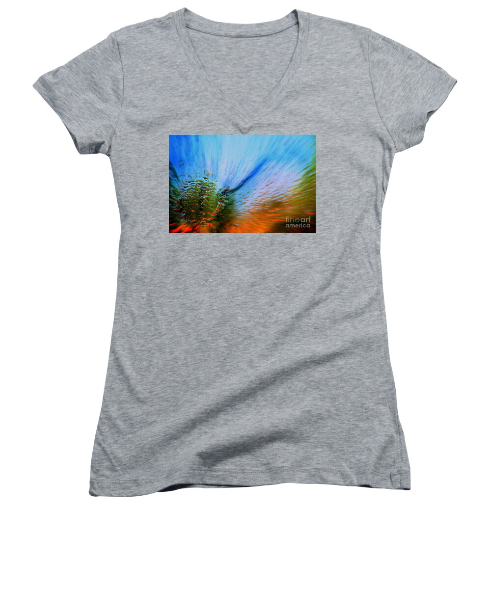Cosmic Women's V-Neck featuring the photograph Cosmic Series 006 - Under the Sea by Larry Ward