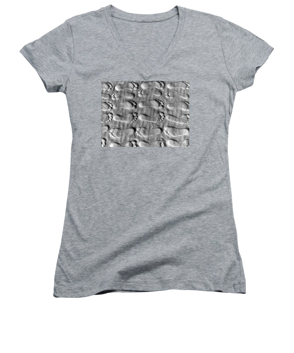 Sand Women's V-Neck featuring the photograph Deliberately Grainy by Norma Brock