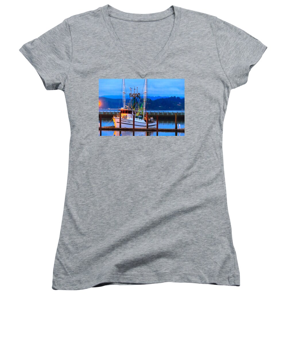 Boat Women's V-Neck featuring the photograph Eddie and Rod by Chris Steele