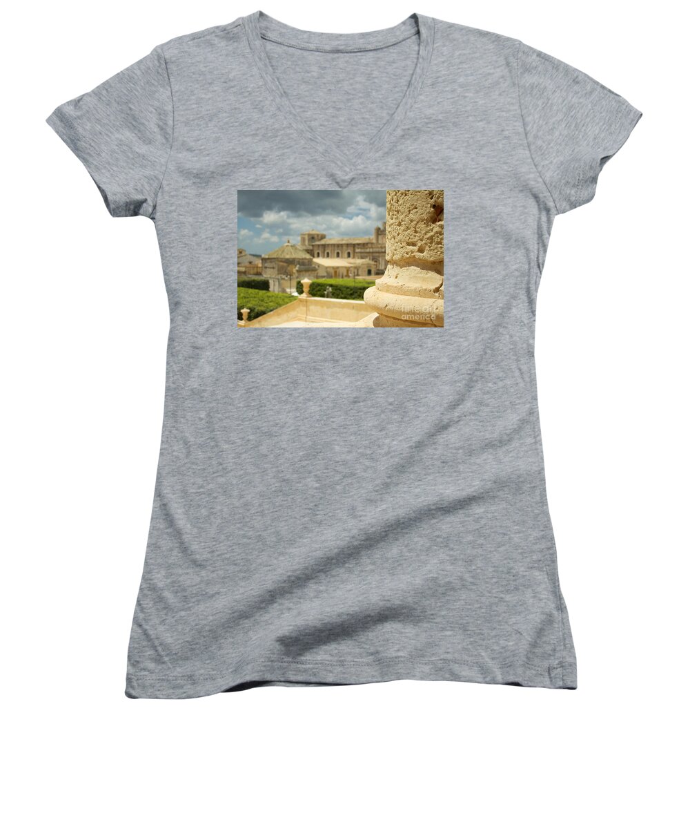 Noto Women's V-Neck featuring the photograph Even Out of Focus There is Beauty by Donato Iannuzzi