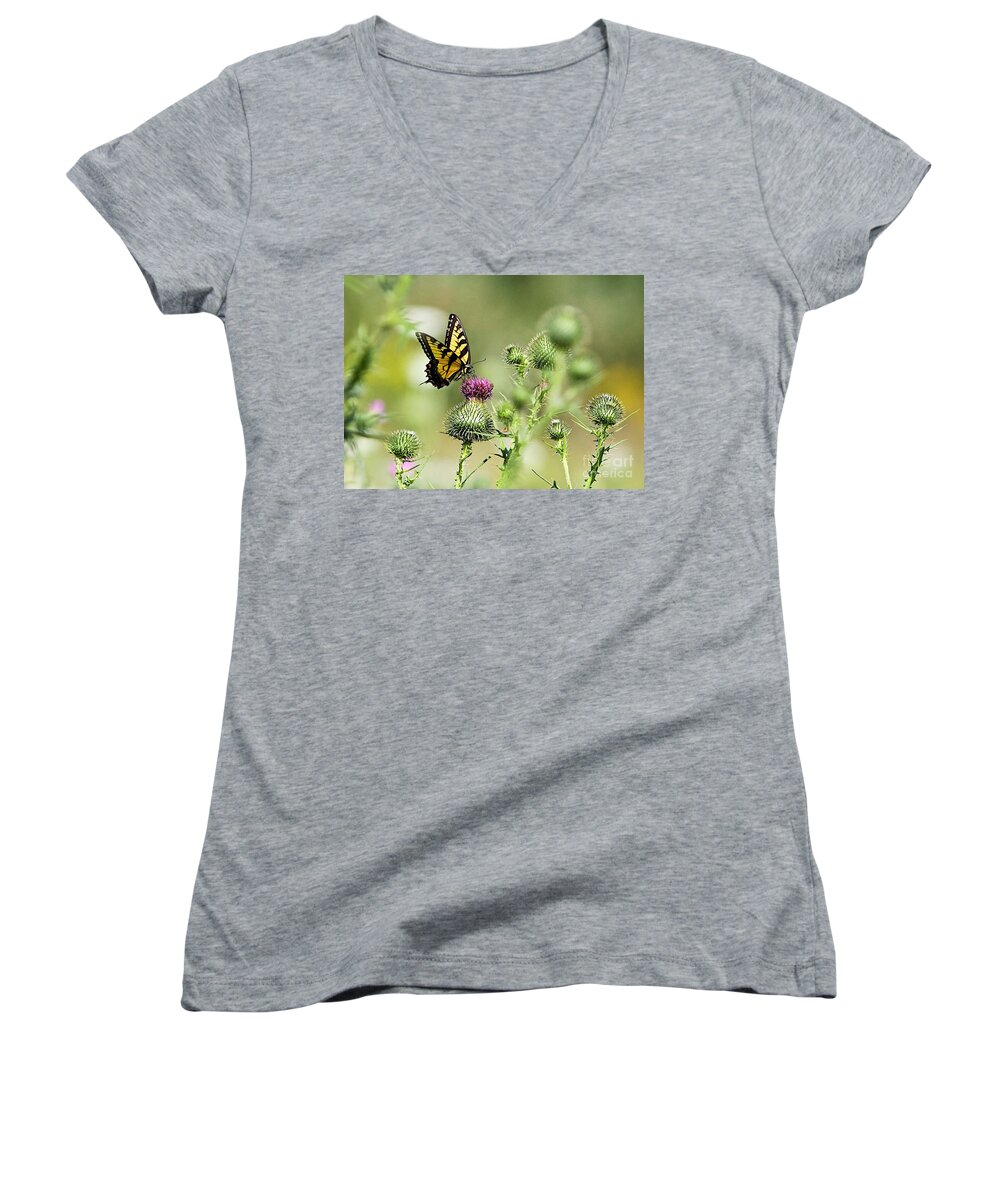 Butterfly Women's V-Neck featuring the photograph Gods Creation-19 by Robert Pearson