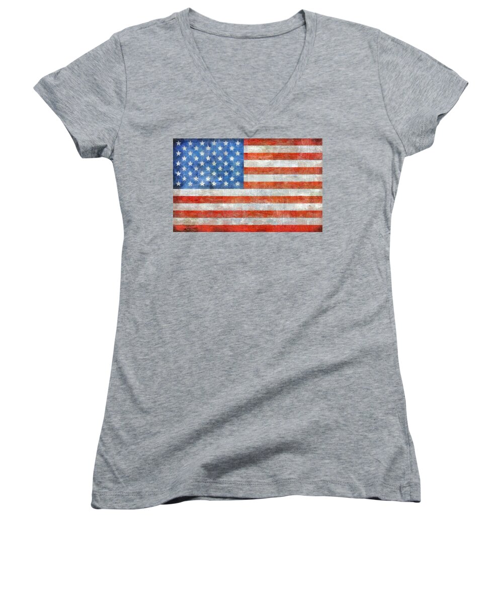 #faatoppicks Women's V-Neck featuring the painting Homeland by Michelle Calkins