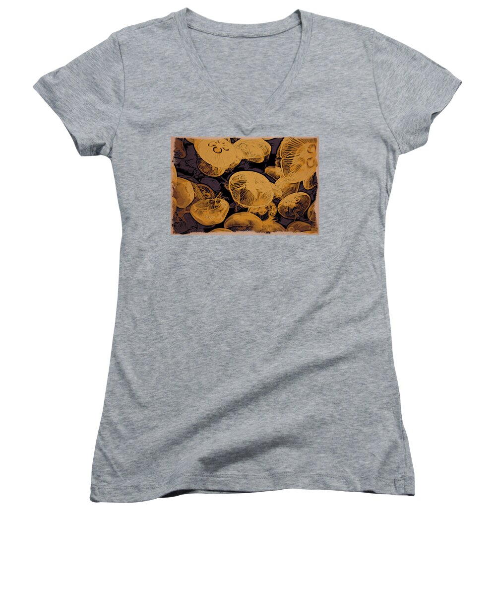Jellyfish Women's V-Neck featuring the photograph Jellyfish Kingdom by Spencer Hughes