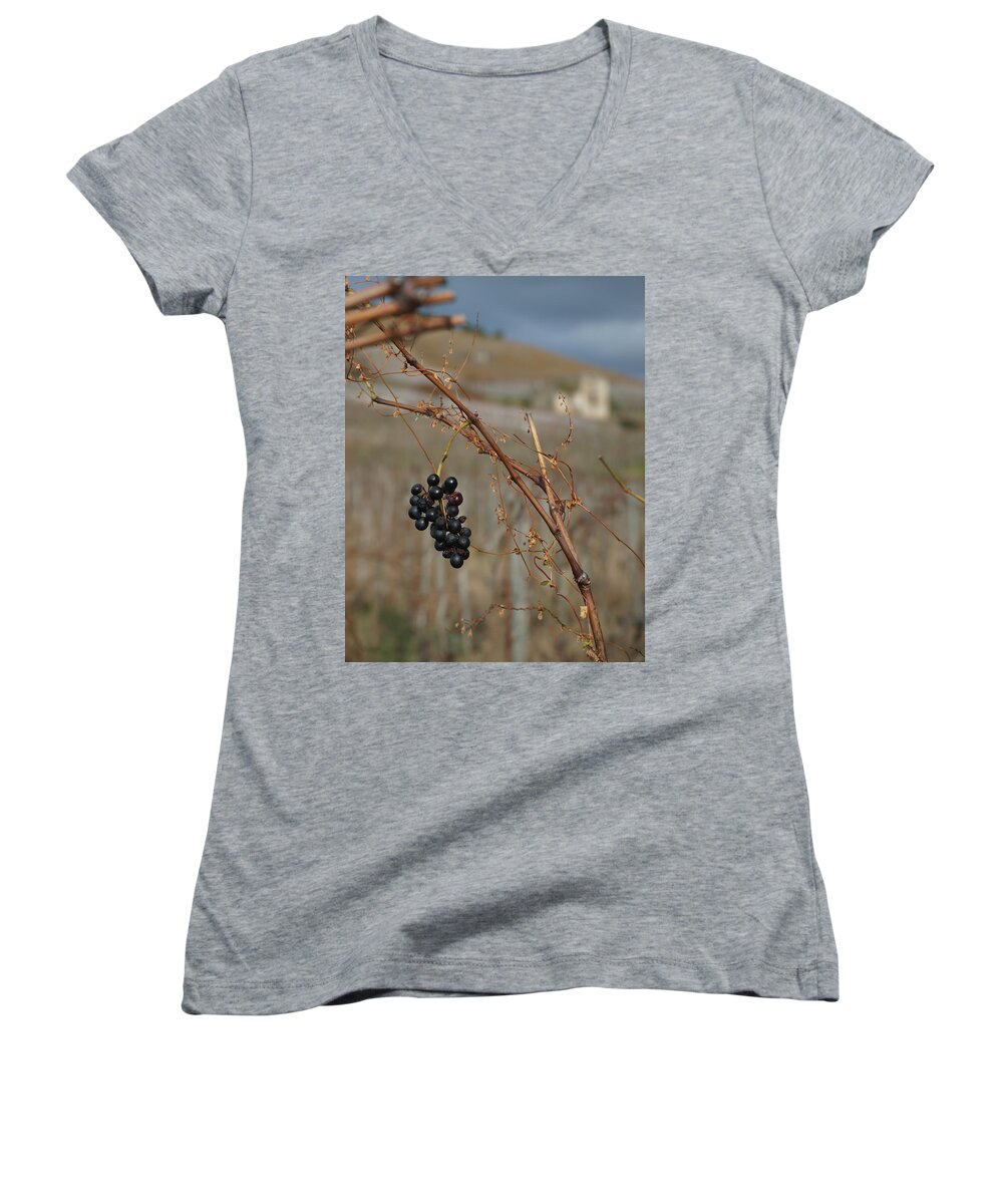 Grapes Women's V-Neck featuring the photograph Left Behind by Kent Nancollas