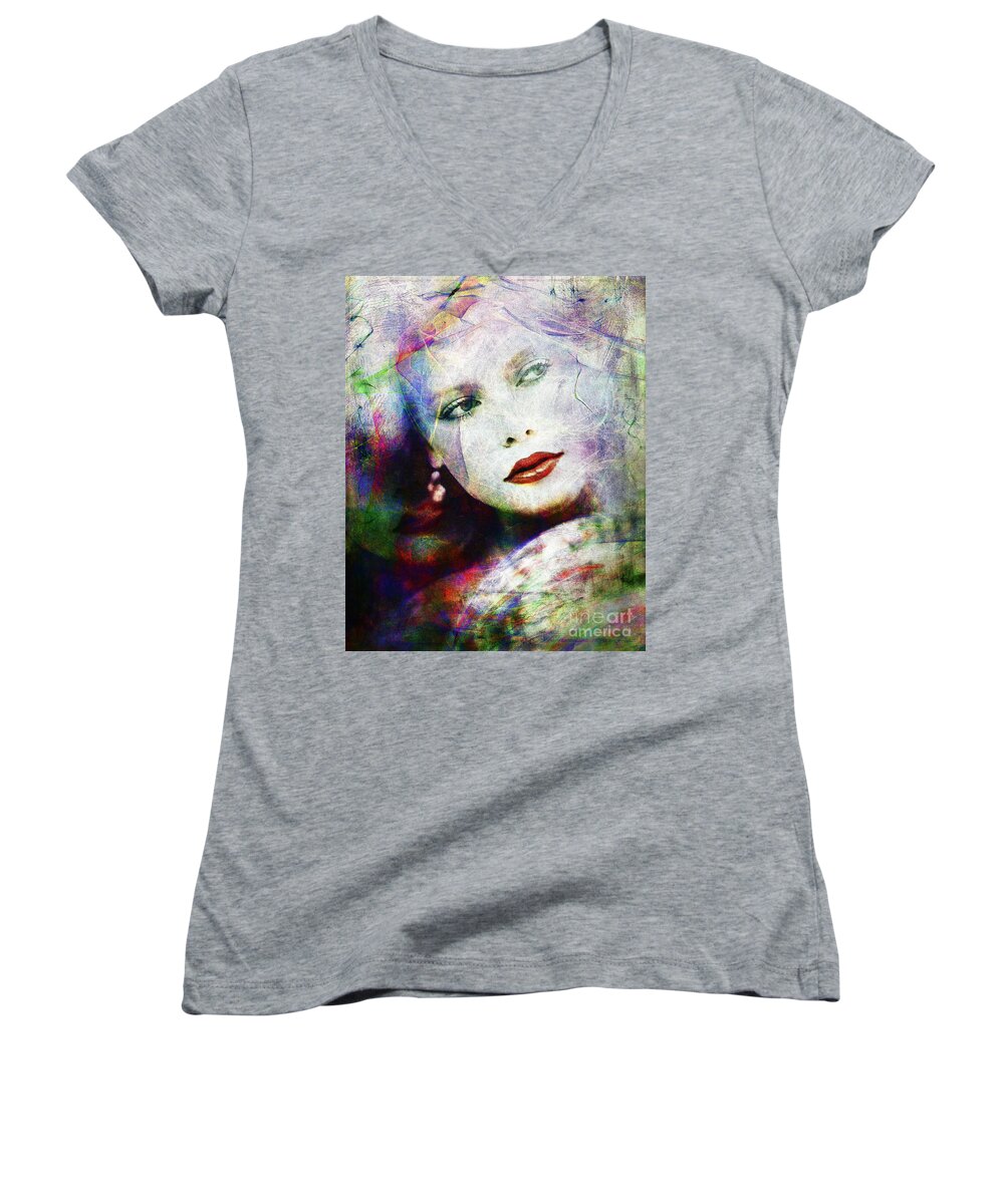 Modern Women's V-Neck featuring the photograph Looking at Tomorrow by Edmund Nagele FRPS