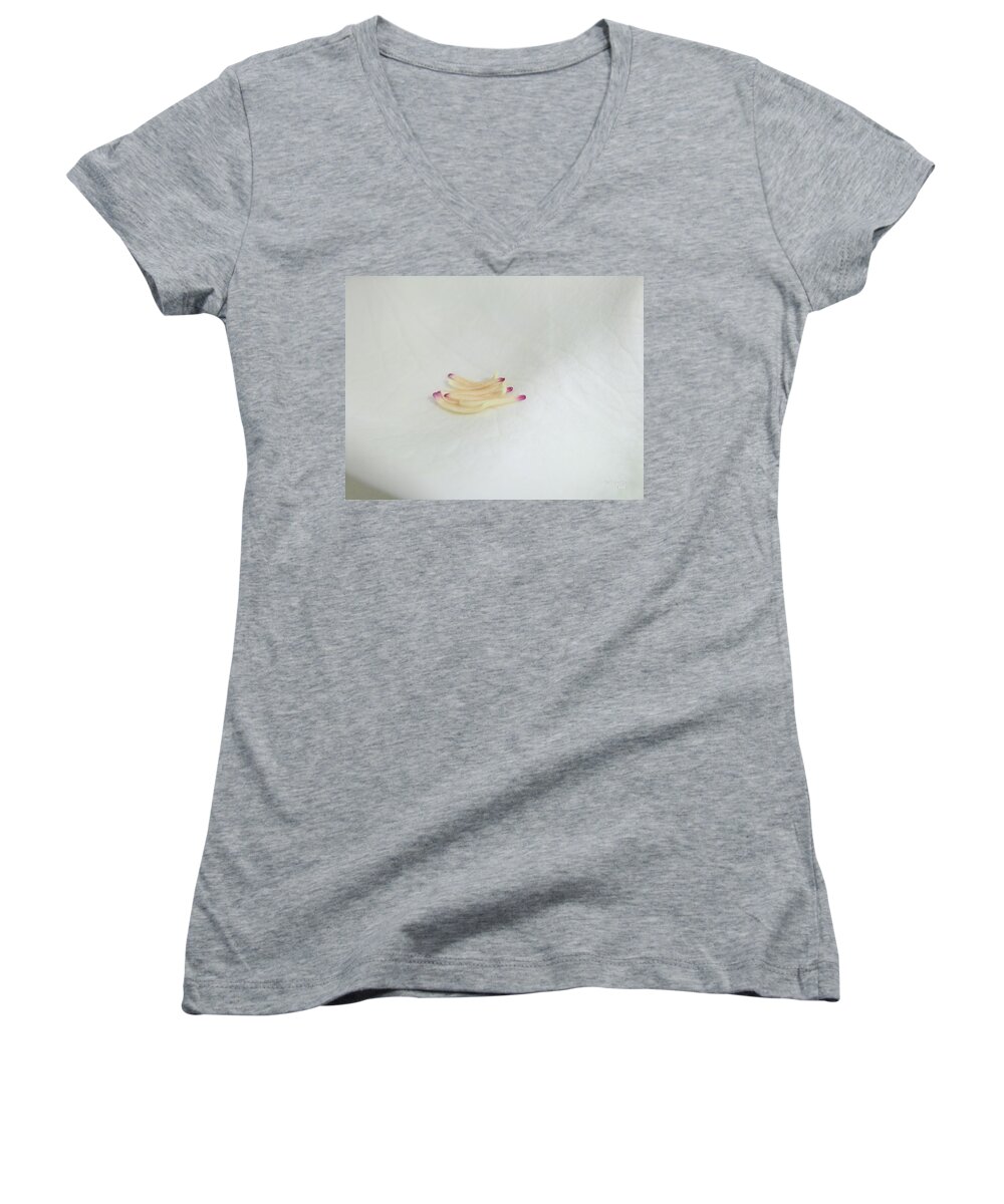 Flower Photograph Women's V-Neck featuring the photograph Magnolia Matches 2 by Michele Penn