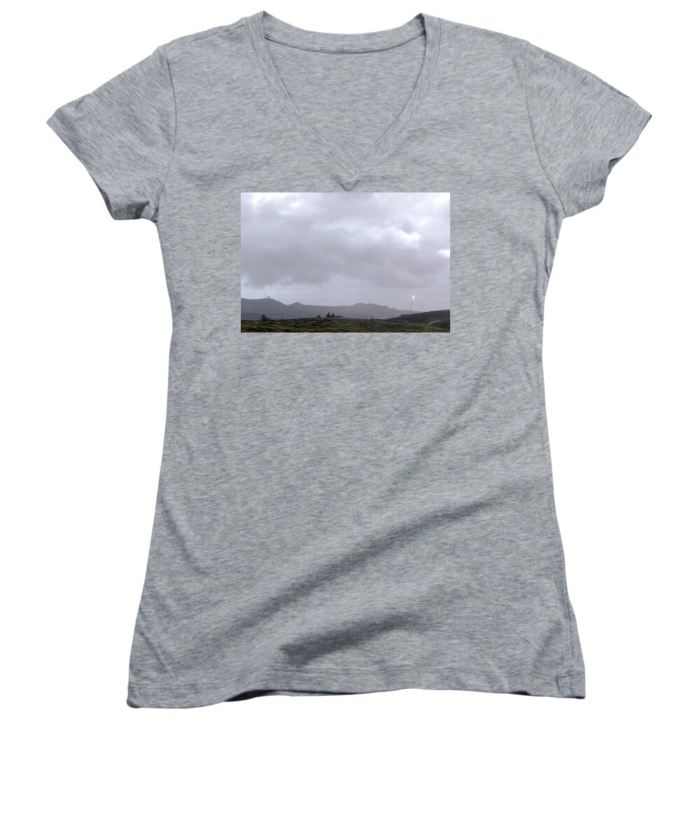 Astronomy Women's V-Neck featuring the photograph Minotaur Iv Lite Launch by Science Source