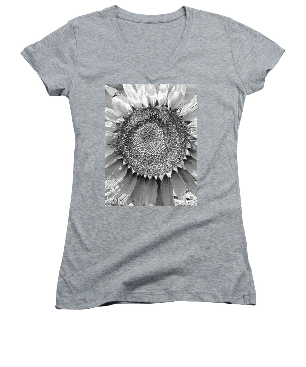 Earth Women's V-Neck featuring the photograph Mother Earth Unloved by Bertie Edwards