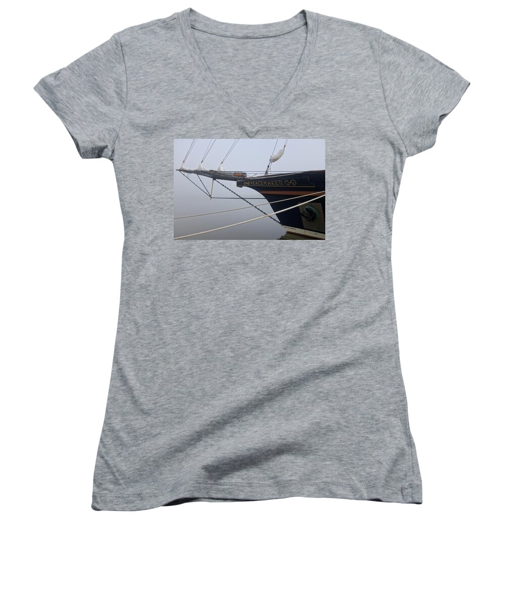 Peacemaker Women's V-Neck featuring the photograph Peacemaker by Julia Wilcox