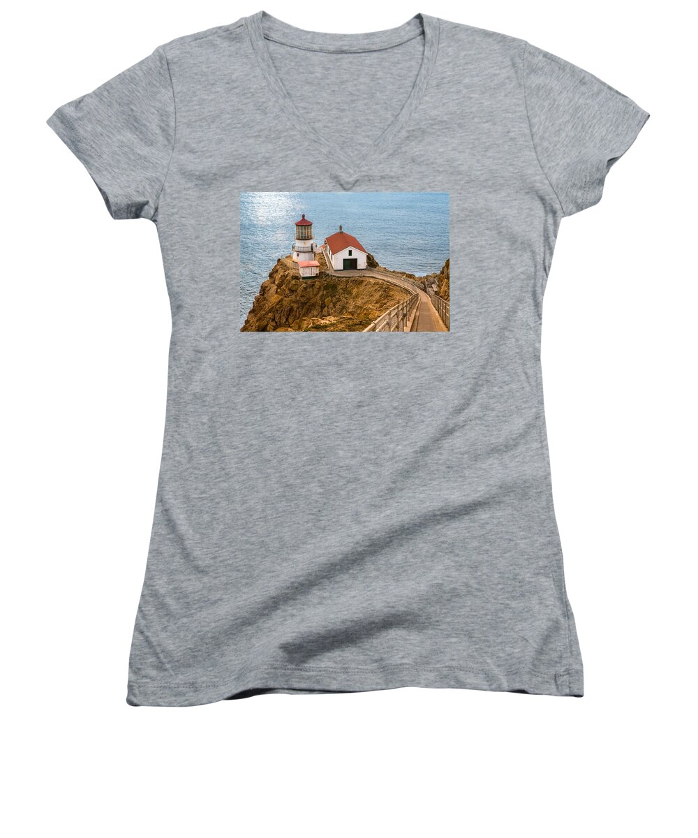 Ocean Women's V-Neck featuring the photograph Point Reyes by Bryant Coffey