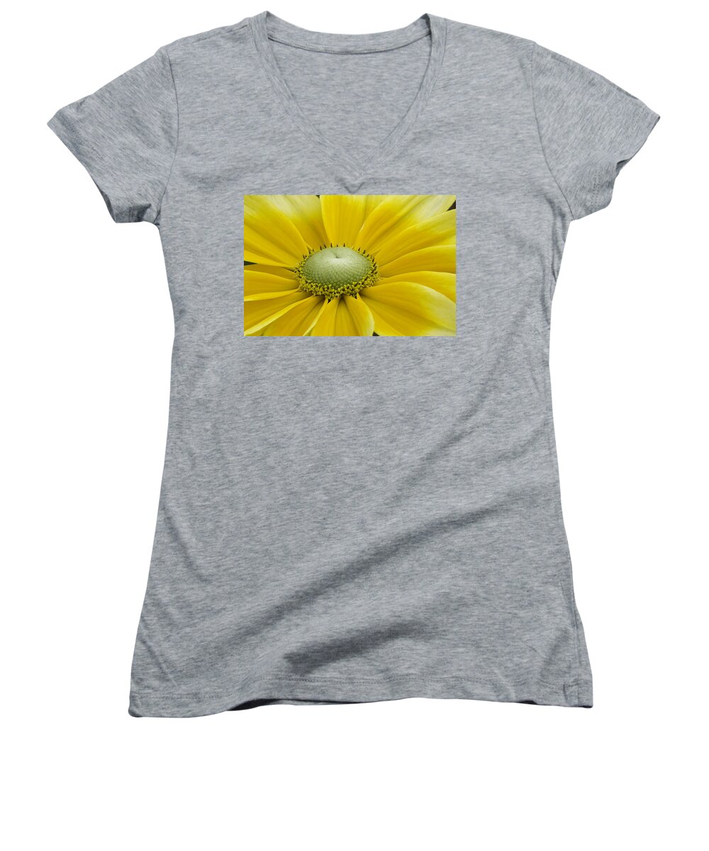 Flower Women's V-Neck featuring the photograph Prairie sun by David Freuthal