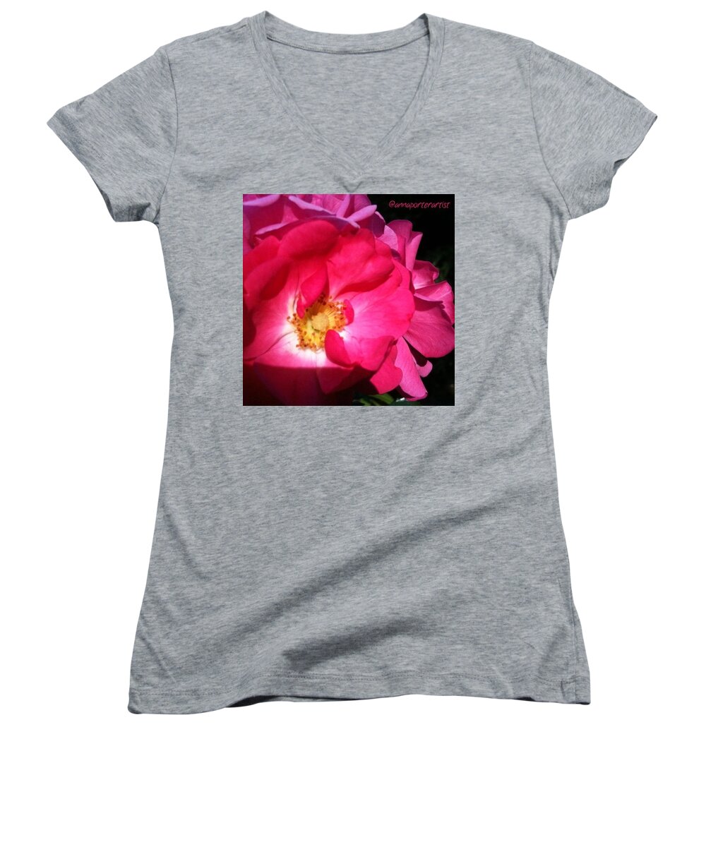 Summer Women's V-Neck featuring the photograph Remembering Summer. Goodnight All. I by Anna Porter