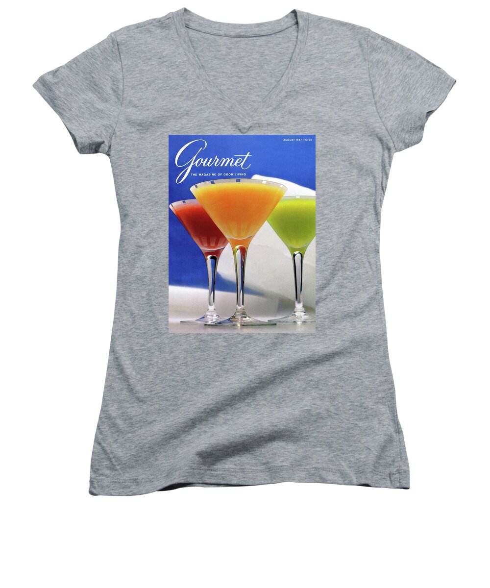 Food Women's V-Neck featuring the photograph Summer Cocktails by Romulo Yanes