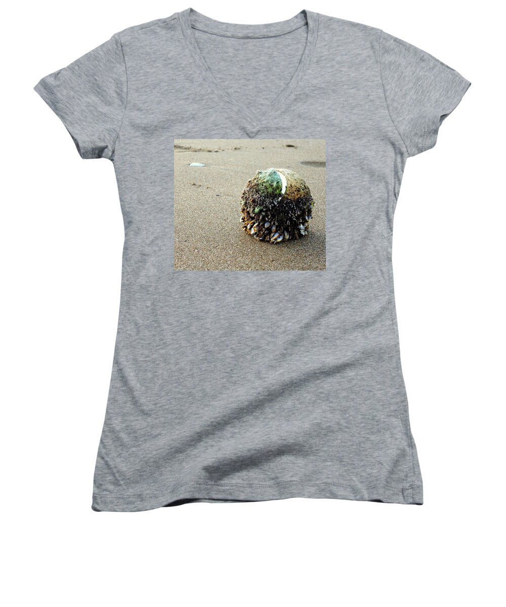 Tennis Women's V-Neck featuring the photograph Tennis Anyone? by Peter Mooyman
