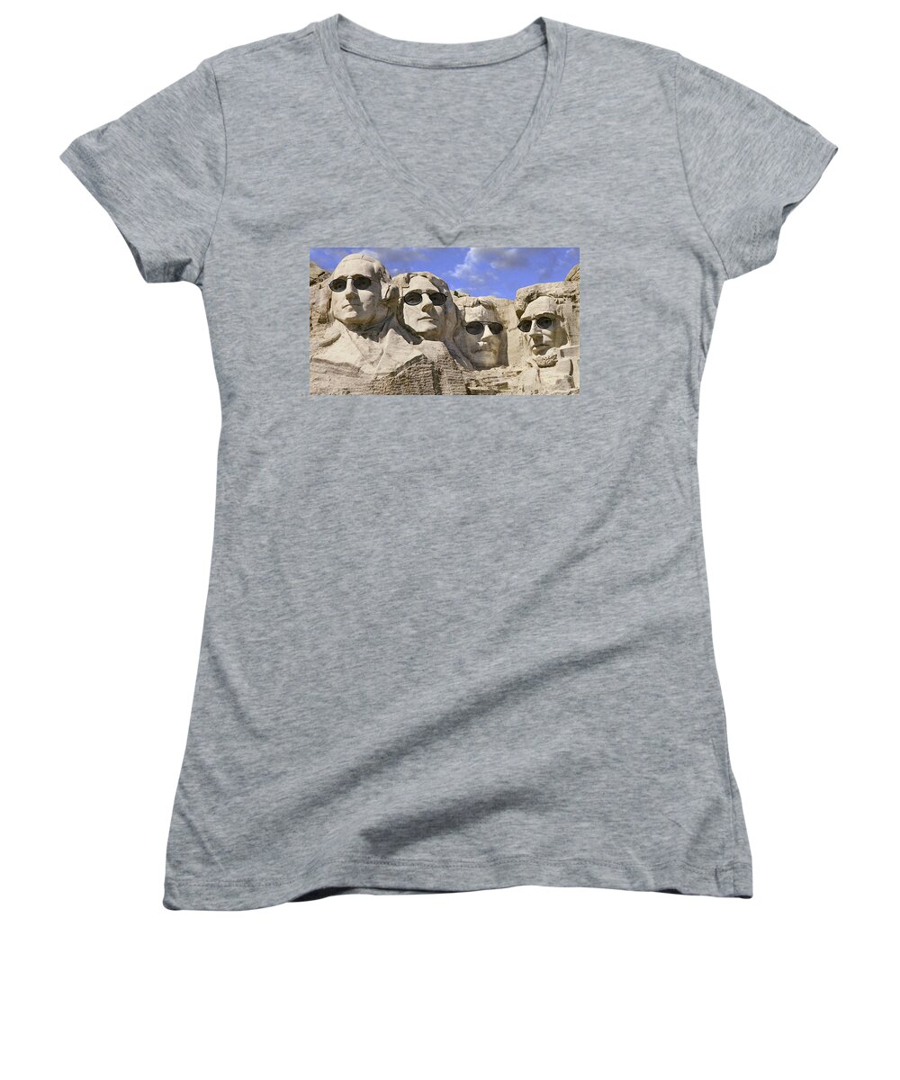 Pop Art Women's V-Neck featuring the photograph The Boys Of Summer 2 Panoramic by Mike McGlothlen