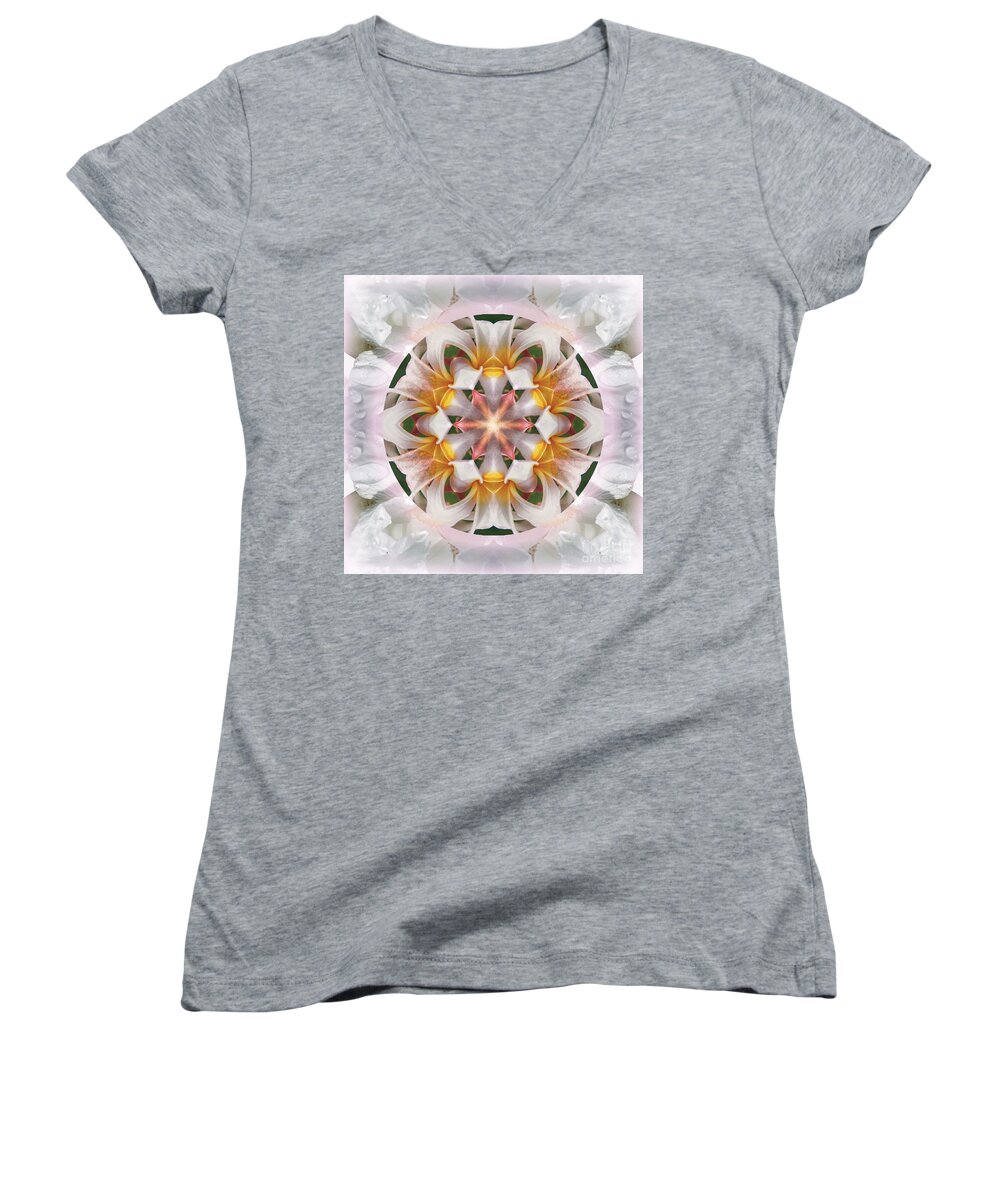 Mandala Women's V-Neck featuring the photograph The Heart Knows by Alicia Kent
