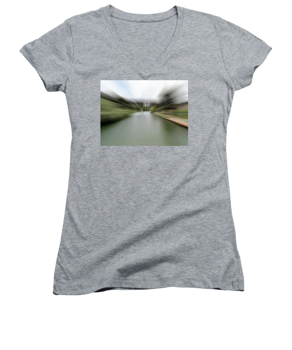 Landscape Women's V-Neck featuring the photograph The Speed of Calm by Nick David