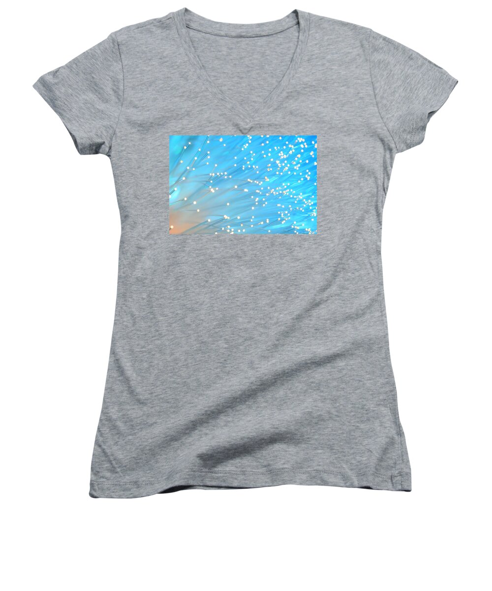 Abstract Women's V-Neck featuring the photograph The Wind by Dazzle Zazz