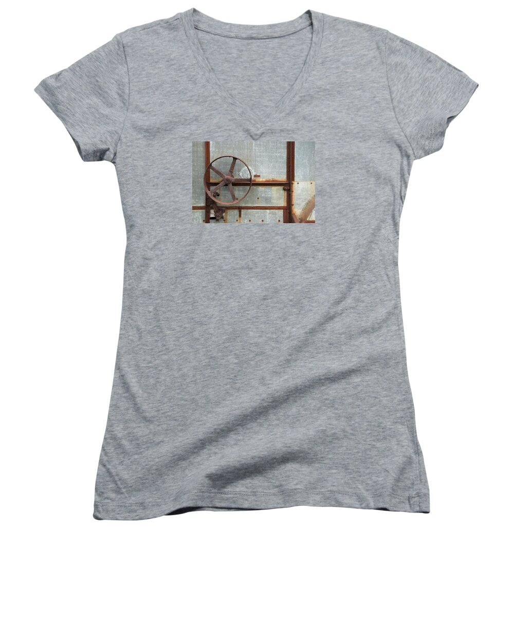 Old Women's V-Neck featuring the photograph Combine 4 by David Kleinsasser