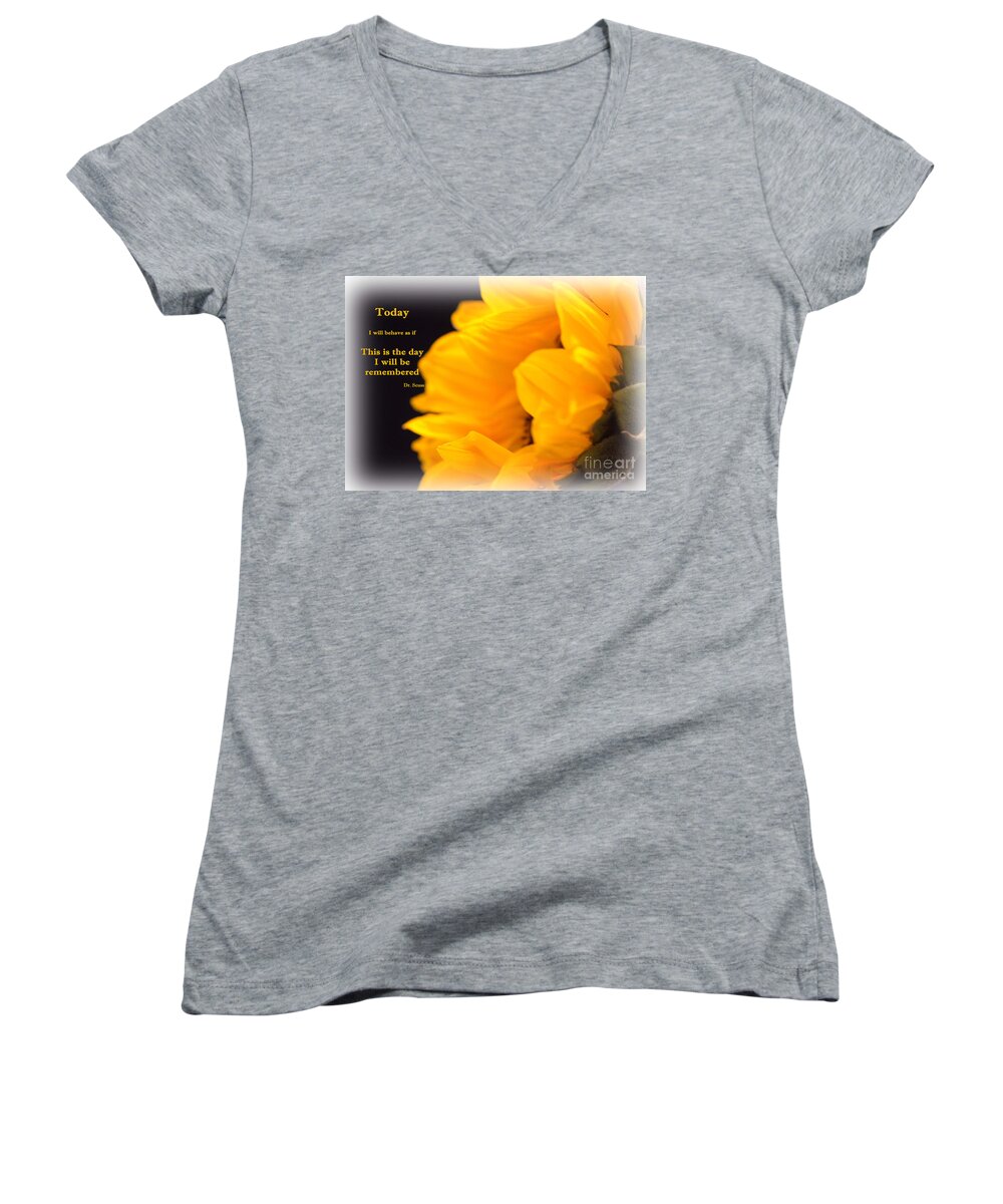 Isolated On Black Women's V-Neck featuring the photograph Today by Sandra Clark