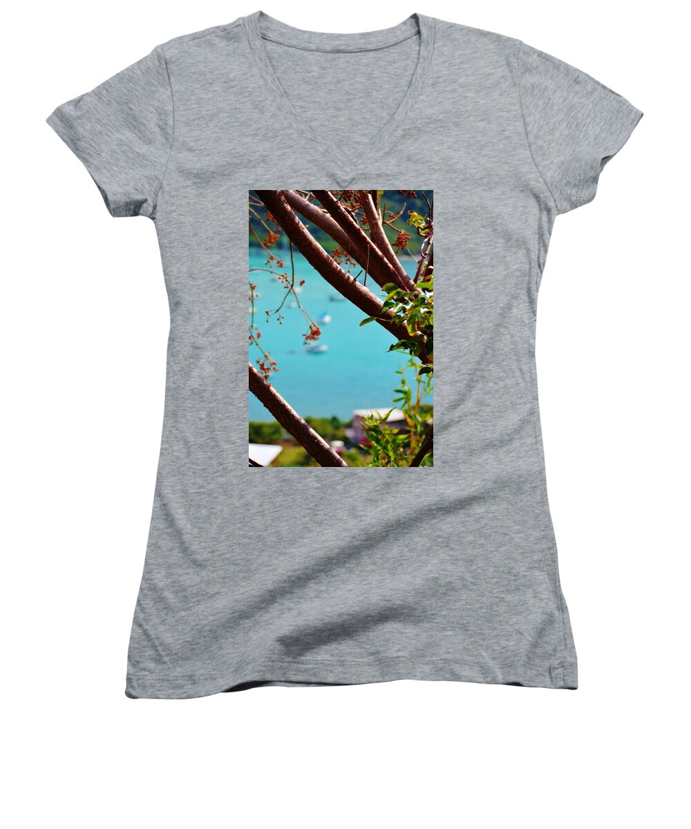 Nature Women's V-Neck featuring the photograph Tranquility by Tamara Michael