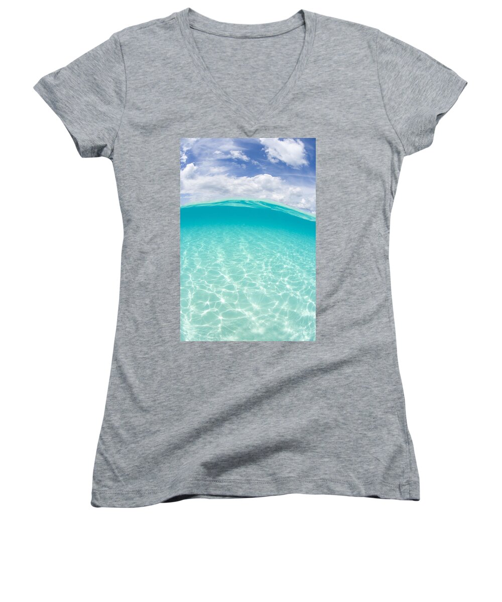 Amazing Women's V-Neck featuring the photograph Turquoise Ocean by M Swiet Productions