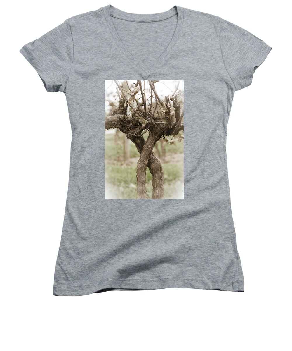 Alexey Stiop Women's V-Neck featuring the photograph Twisted by Alexey Stiop