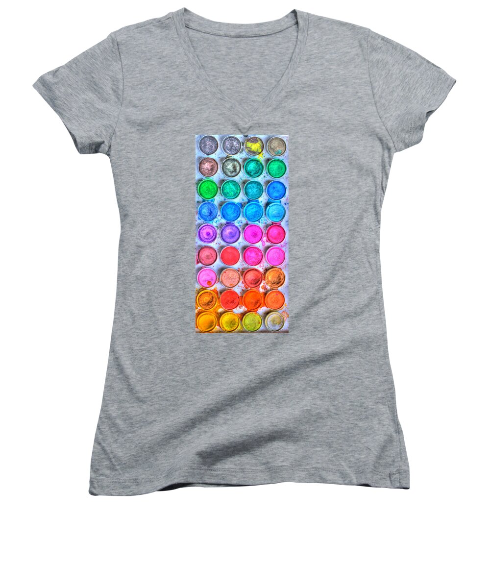 Paint Women's V-Neck featuring the photograph Watercolor Delight by Heidi Smith