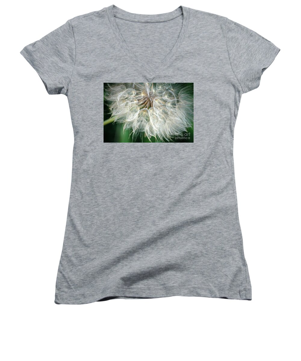 Down Women's V-Neck featuring the photograph Airy by Anjanette Douglas