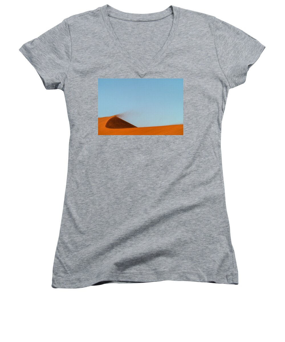 Africa Women's V-Neck featuring the photograph Amber dust by Alistair Lyne