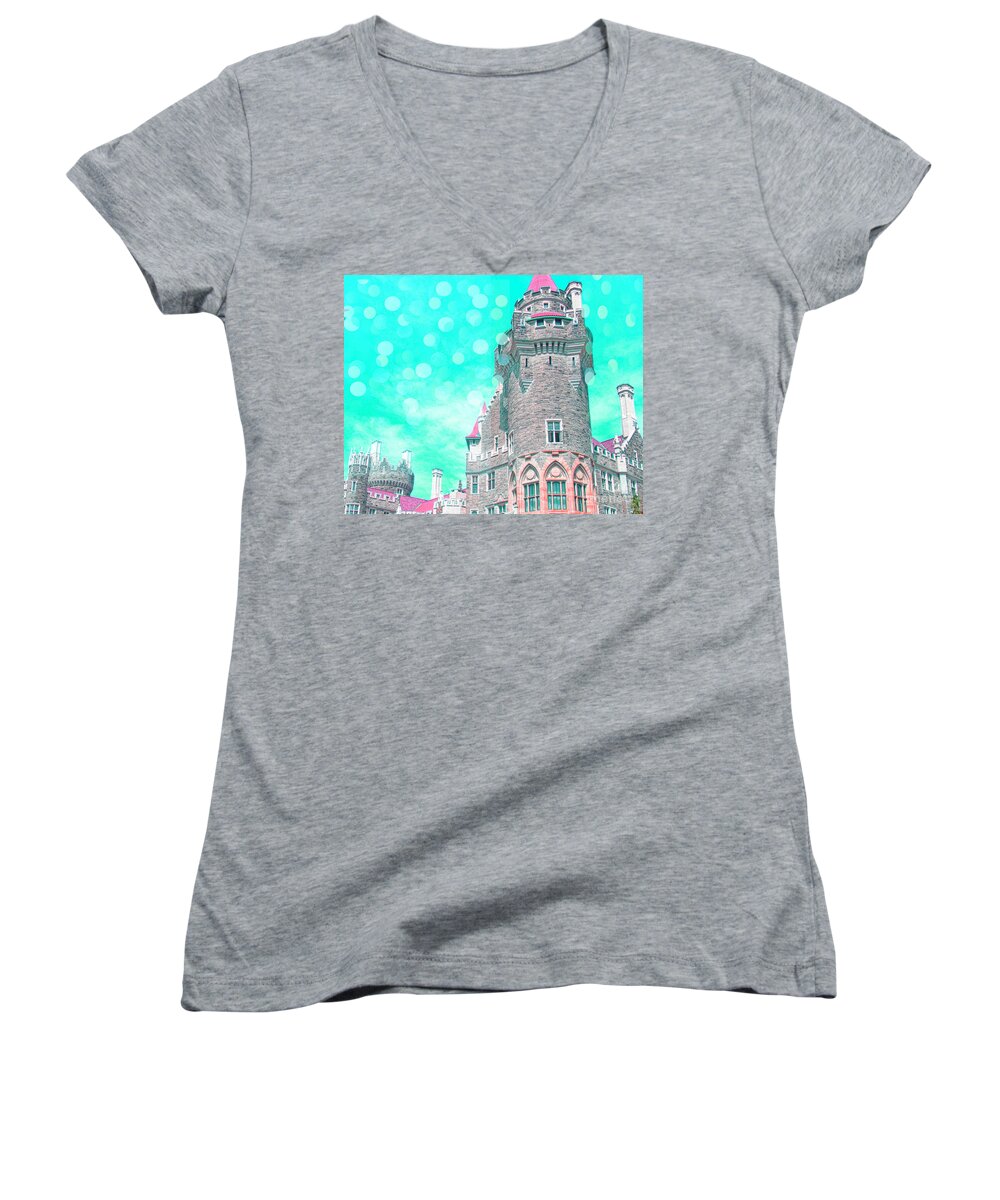 Blue Women's V-Neck featuring the photograph Casa by Traci Cottingham