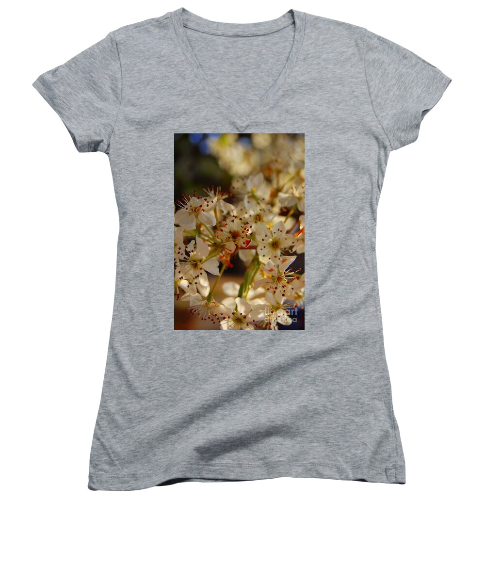 Blossom Women's V-Neck featuring the photograph Faded Blossom by Anjanette Douglas