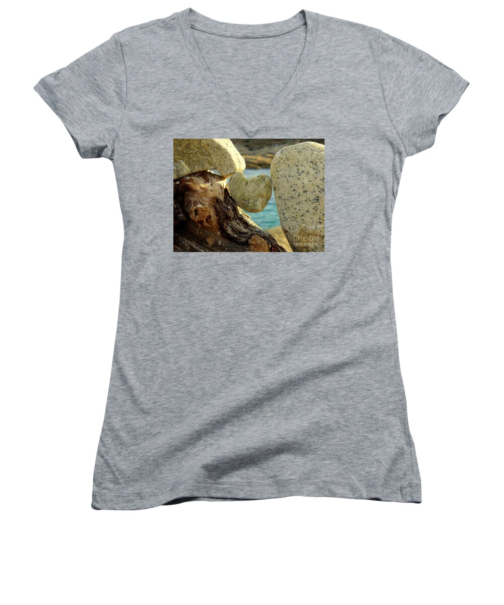 Heart Women's V-Neck featuring the photograph In the Heart of Things by Lainie Wrightson