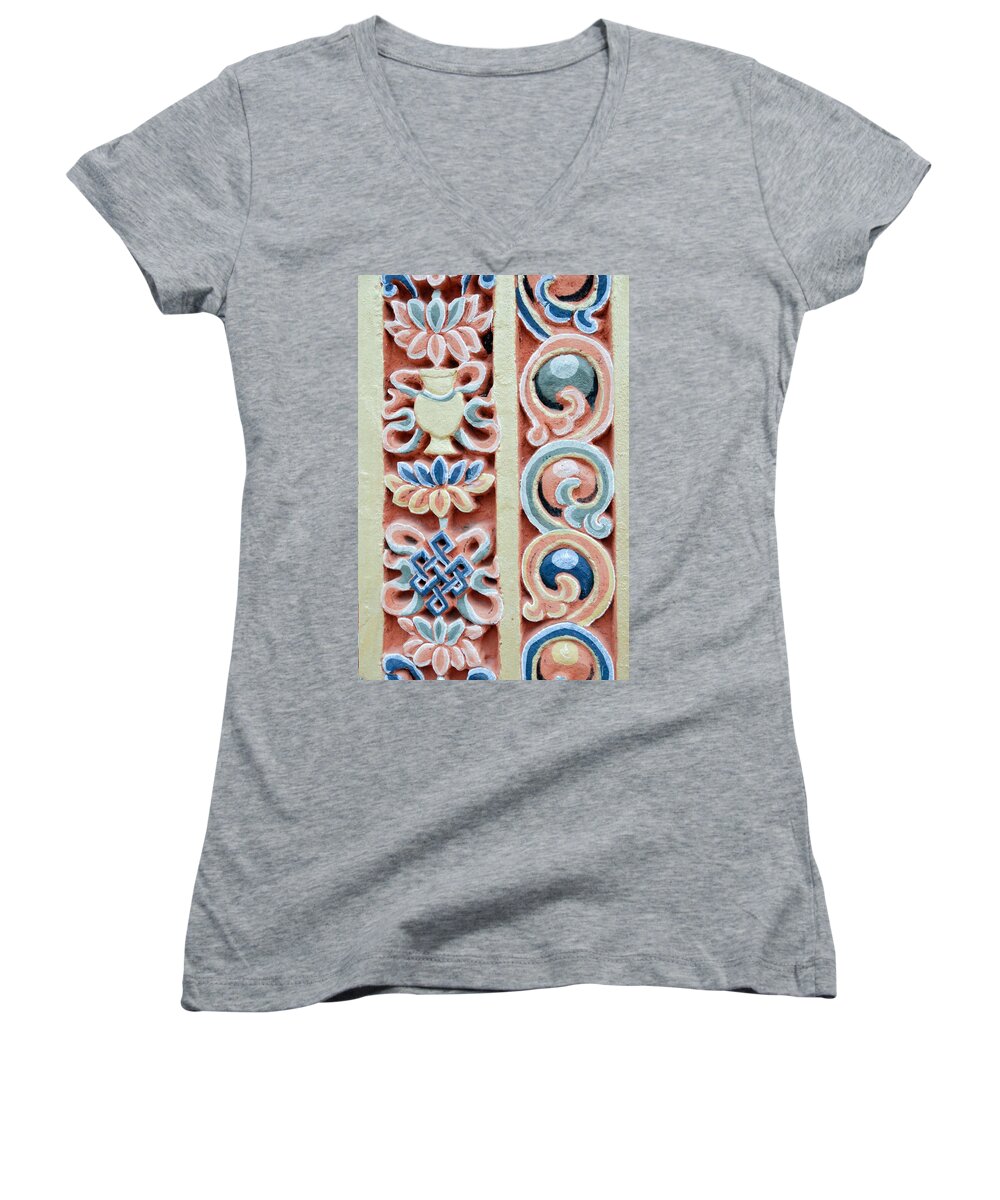 Design Women's V-Neck featuring the photograph Intricate details by Fotosas Photography