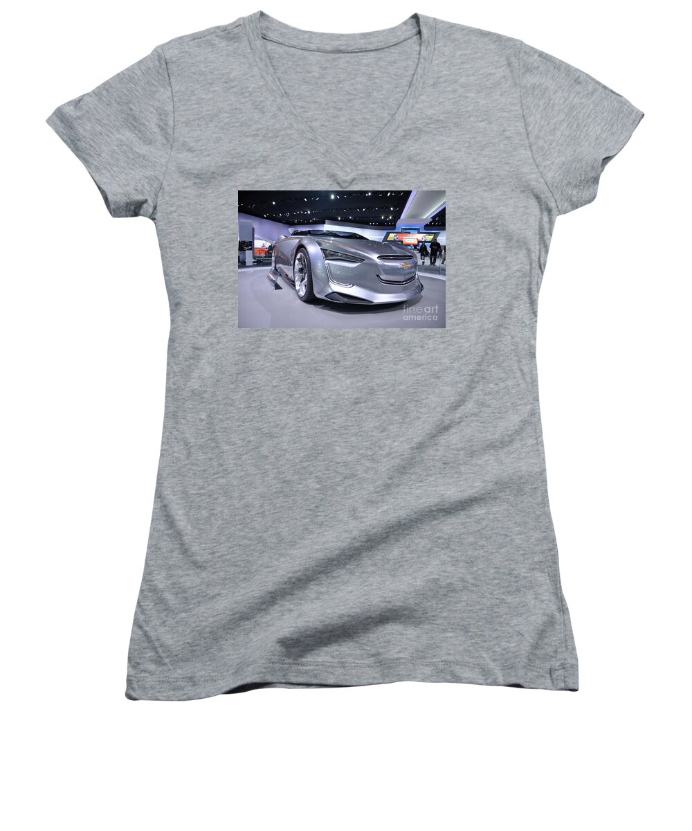 Auto Women's V-Neck featuring the photograph Miray by Ronald Grogan