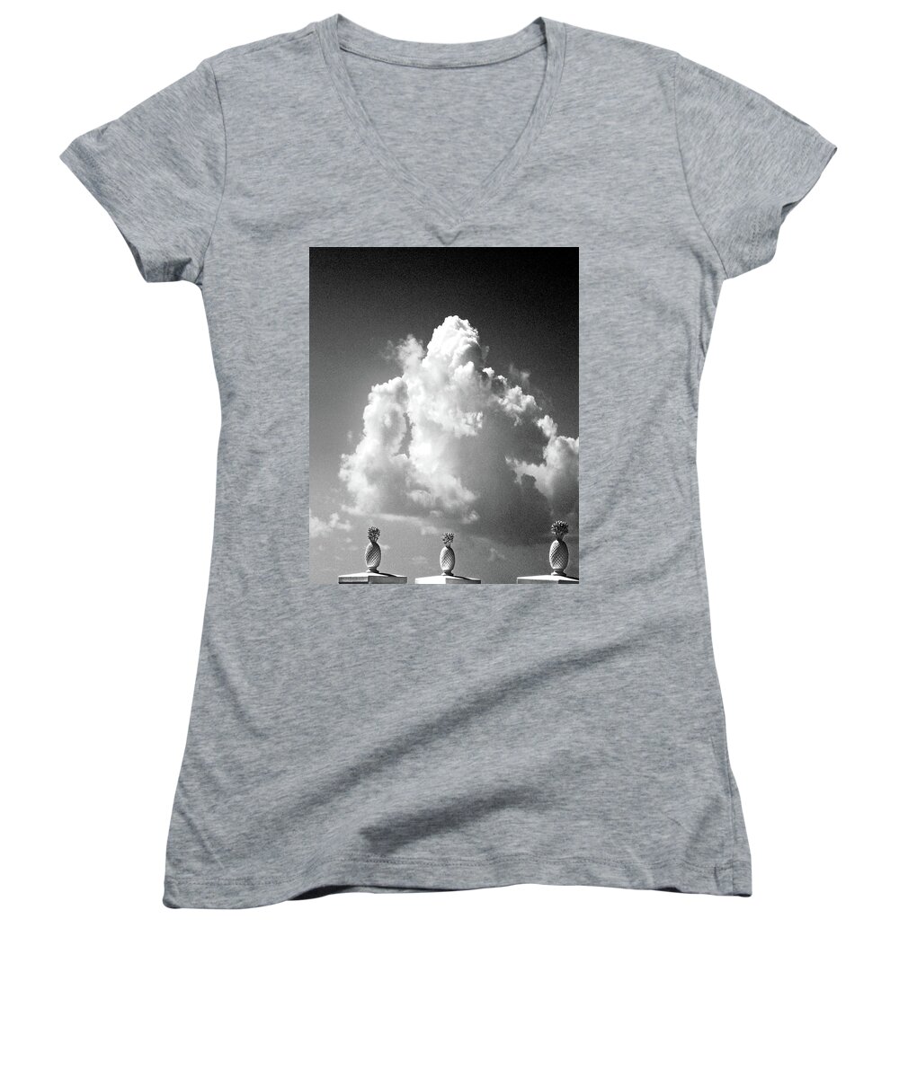 Cloud Women's V-Neck featuring the photograph Monument by Lizi Beard-Ward