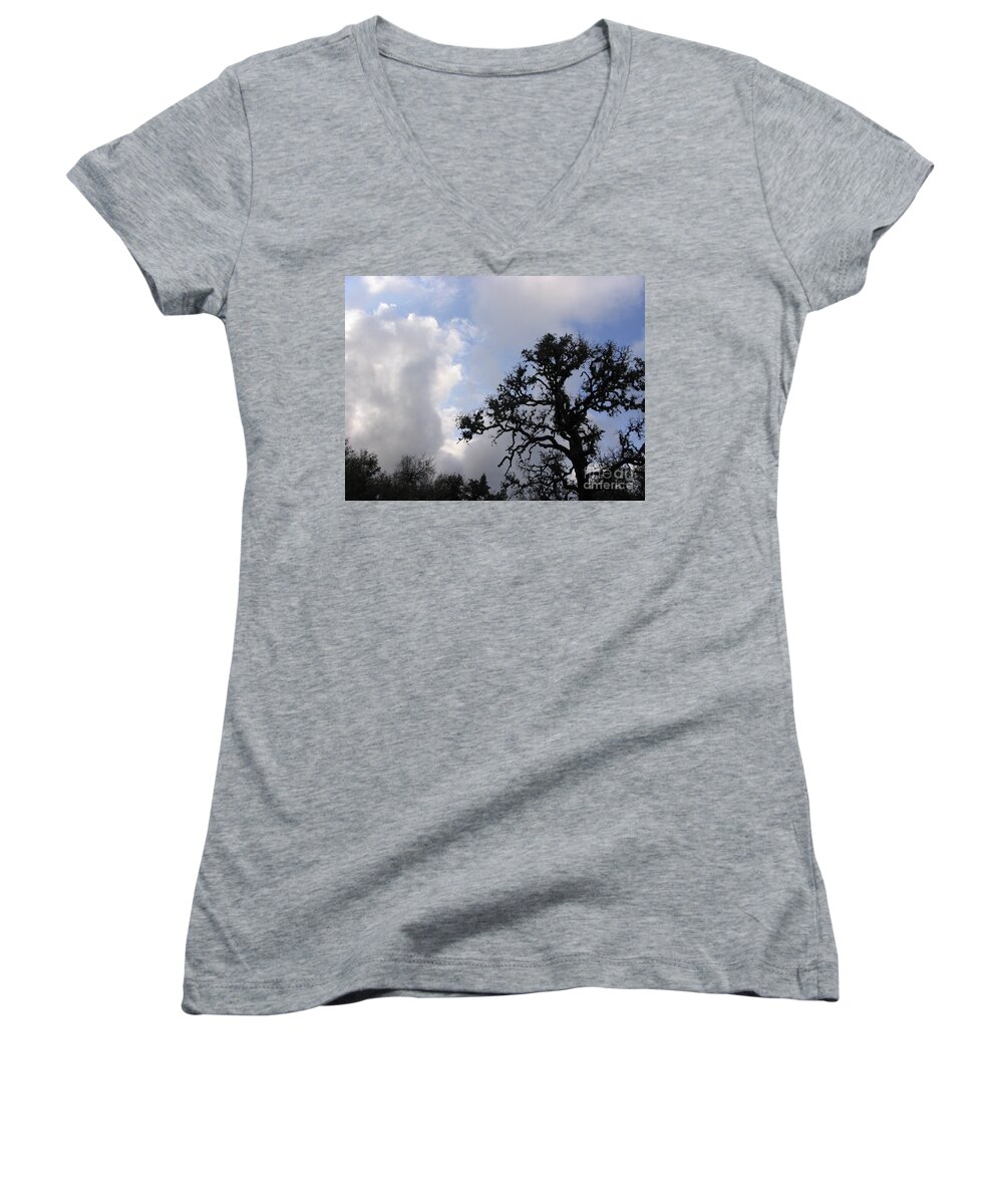 Deer Season Women's V-Neck featuring the photograph Opening Weekend by Mark Robbins