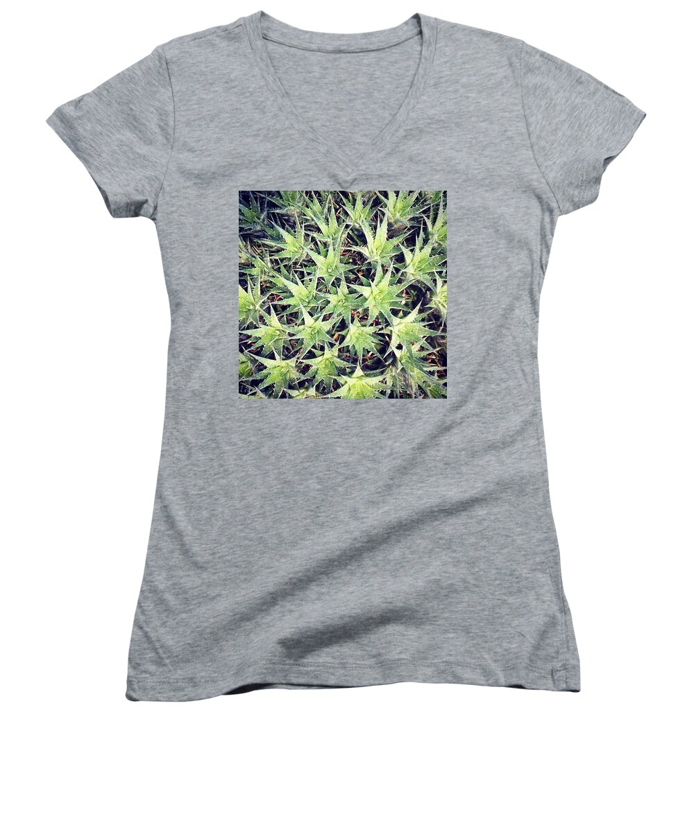 Flower Women's V-Neck featuring the photograph Philadelphia Flower Show by Katie Cupcakes