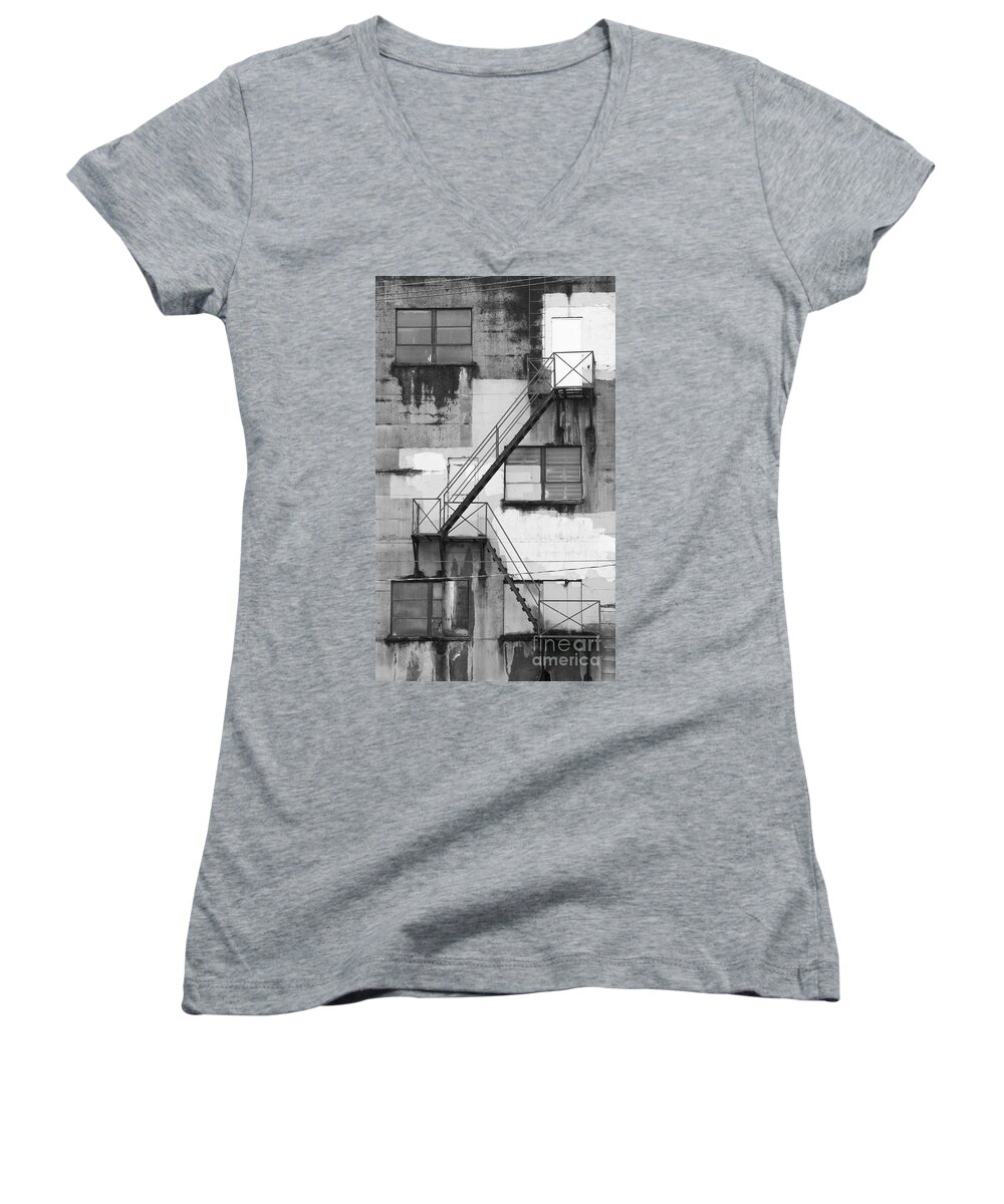 Stairs Women's V-Neck featuring the photograph Rhythm by Chris Dutton