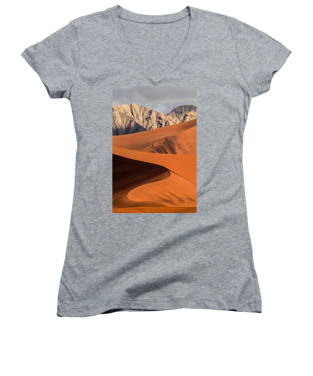 Africa Women's V-Neck featuring the photograph Sand and stone by Alistair Lyne