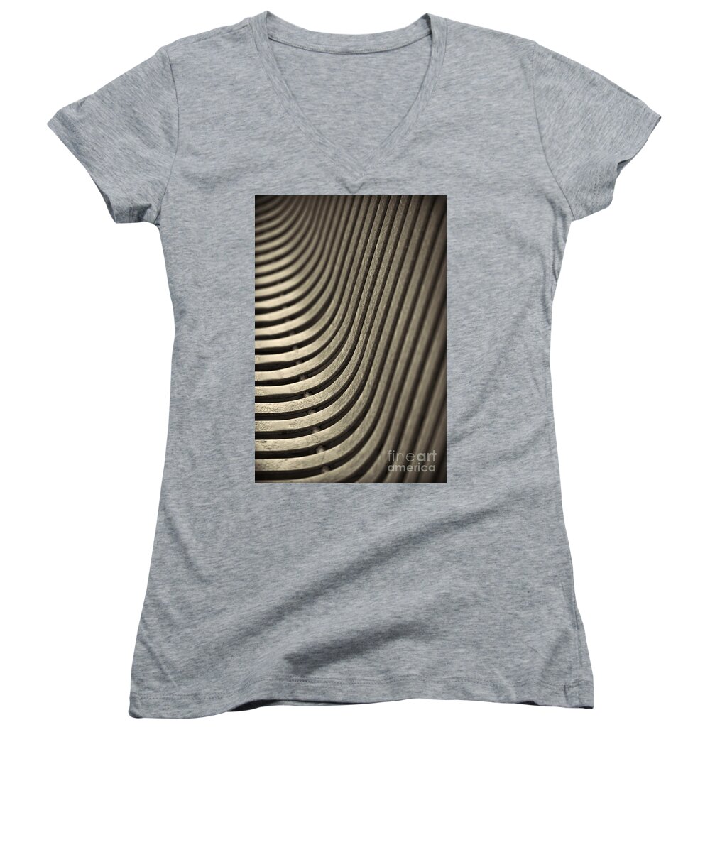 Abstract Women's V-Neck featuring the photograph Upward Curve. by Clare Bambers
