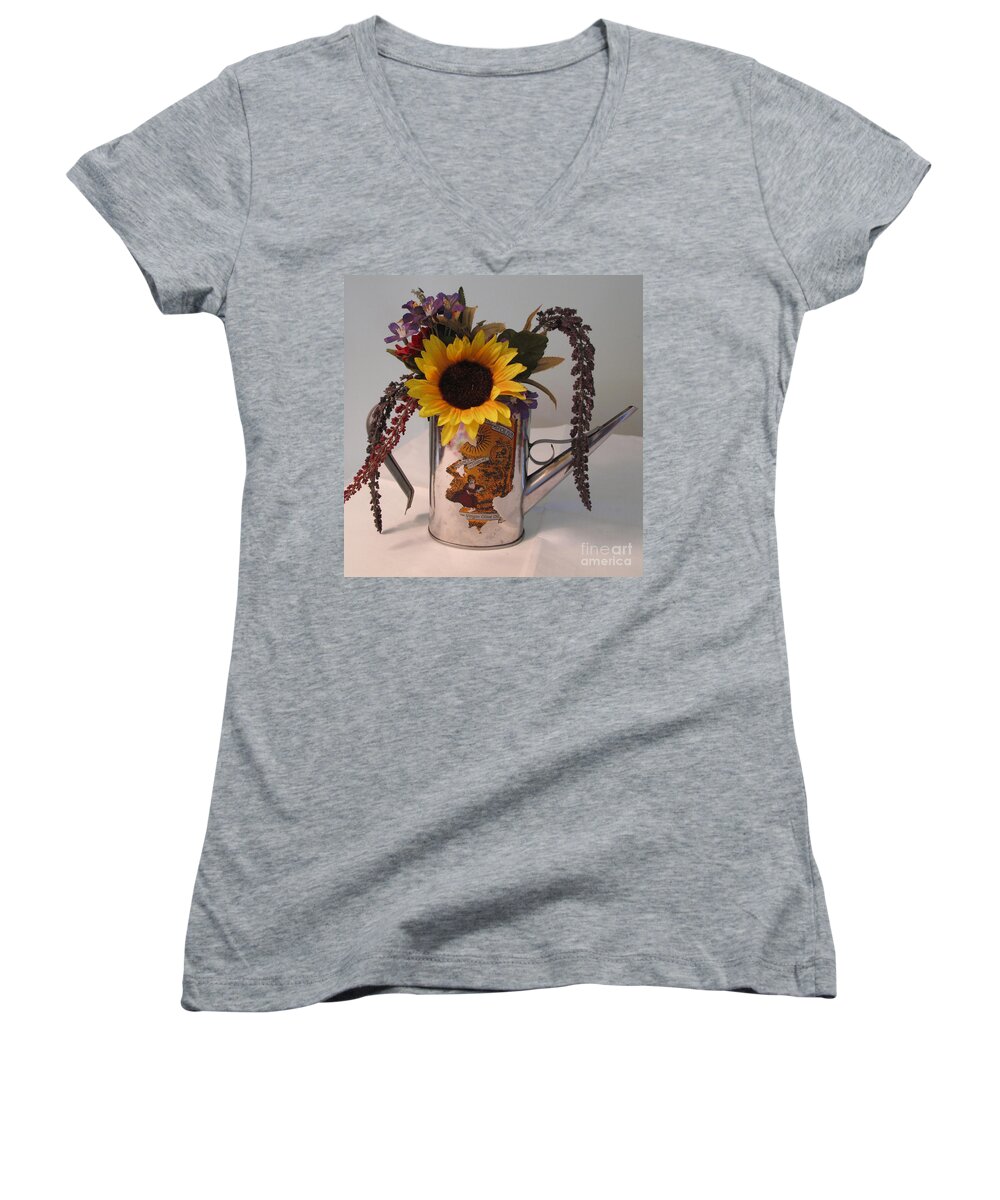 Virgin Women's V-Neck featuring the photograph Virgin Olive Oil by Sandy McIntire