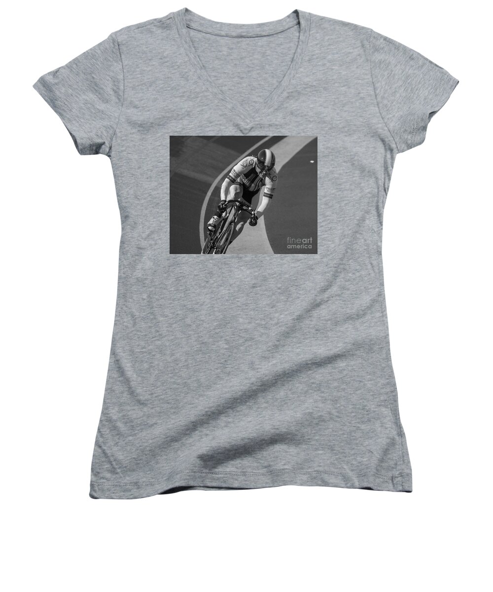 San Diego Women's V-Neck featuring the photograph 200 Meter #1 by Dusty Wynne