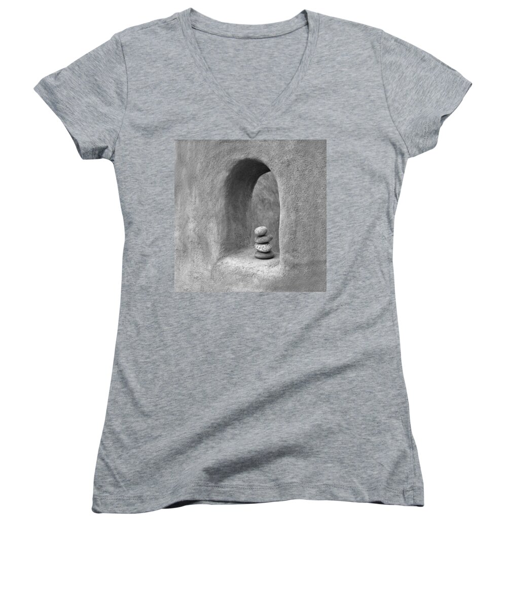 Balance Women's V-Neck featuring the photograph Balance #1 by Don Spenner