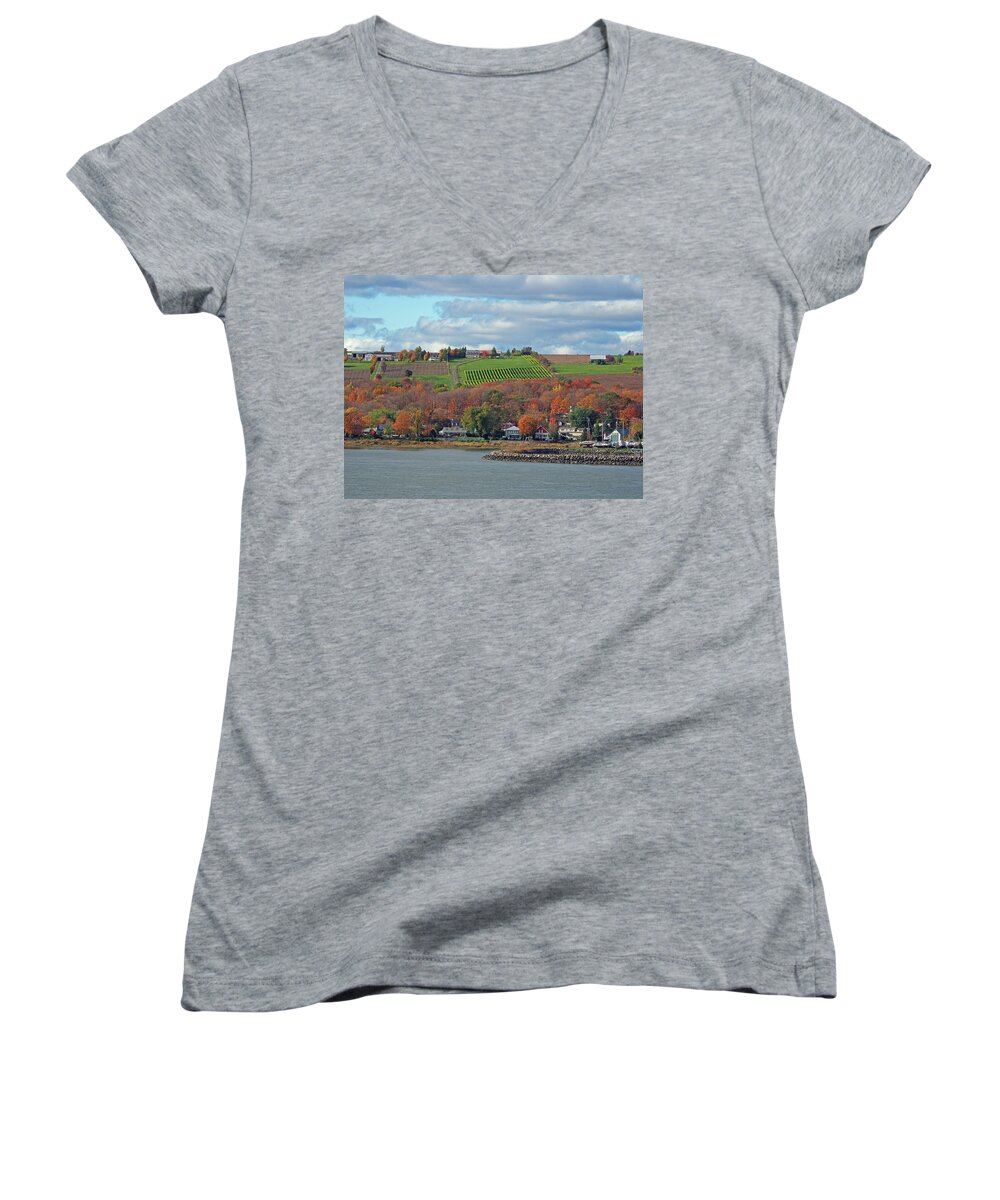 Canada Women's V-Neck featuring the photograph Colors in Canada #1 by Farol Tomson