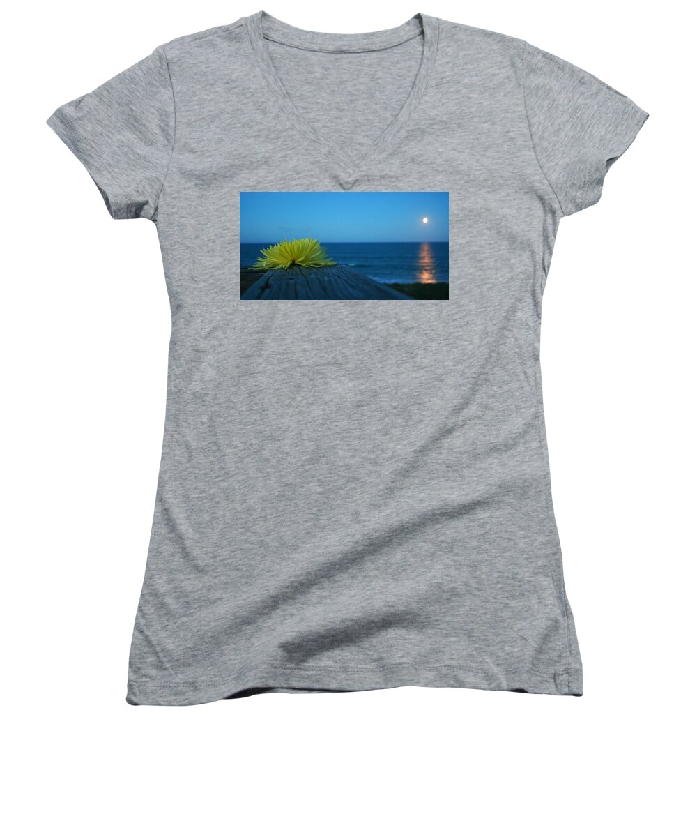 Ocean Women's V-Neck featuring the photograph Decked Out #1 by Phil Cappiali Jr