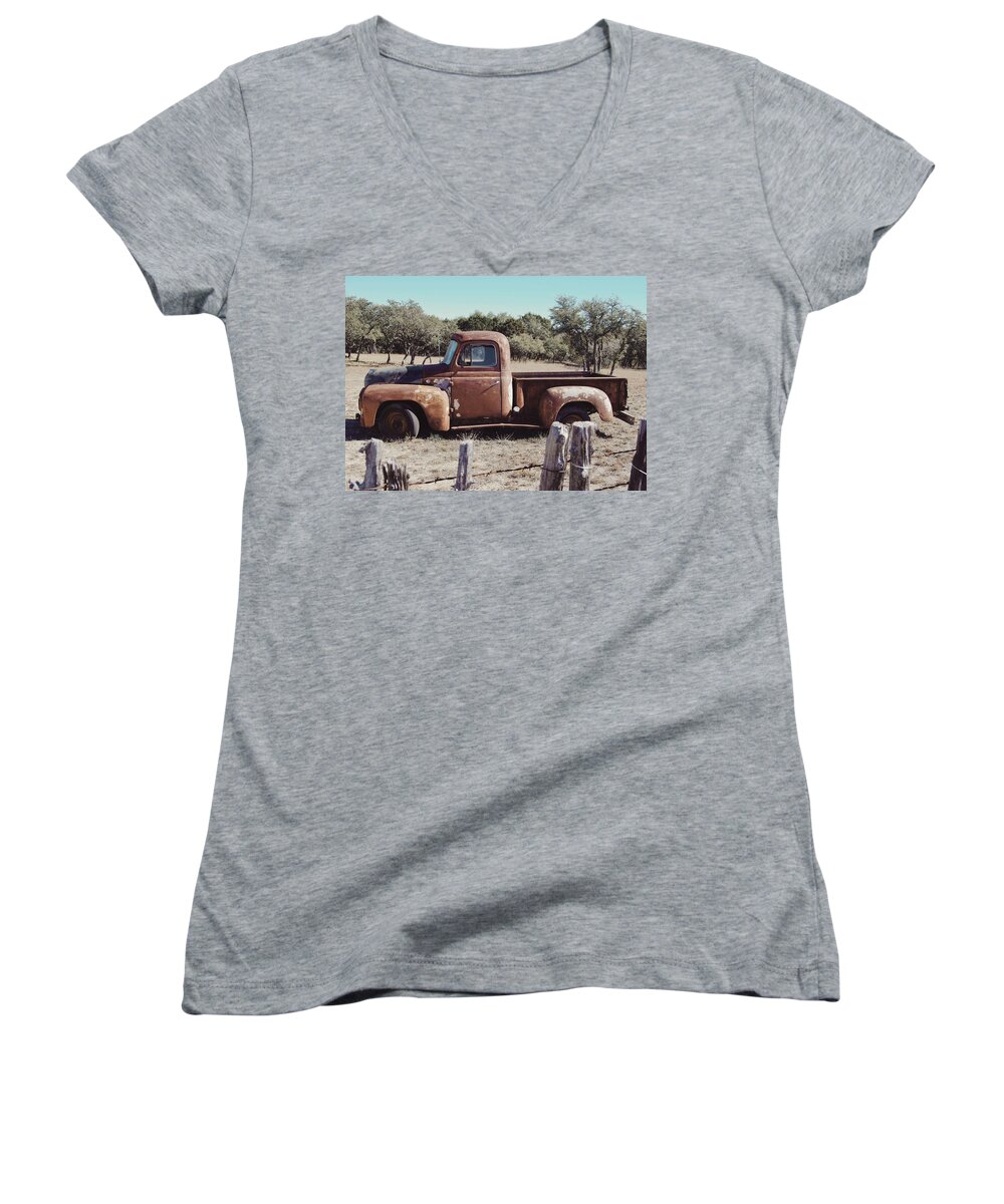 Landscape Women's V-Neck featuring the photograph Lost in Time #1 by Nathan Little