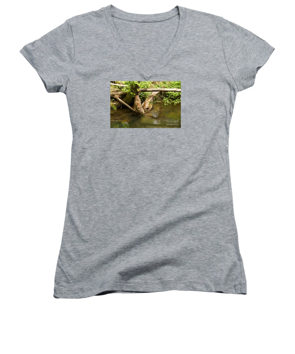 Photography Women's V-Neck featuring the photograph Trepidation #2 by Sean Griffin