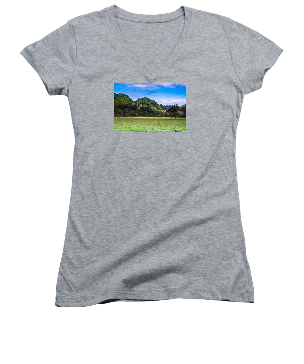 Landscape Women's V-Neck featuring the photograph Untitled #1 by Lindsey Weimer